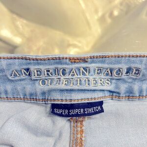 American Eagle super stretch jean shorts tagged size 18 but really fits size 14.